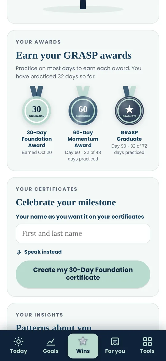 Earn your 30, 60 and 90-day awards